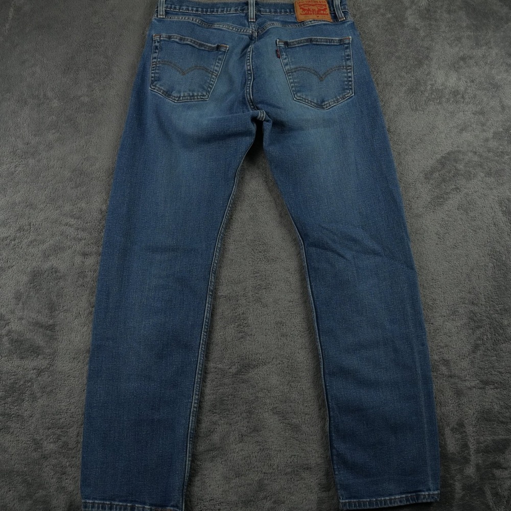 Levi's 505 Jeans Mens 33x30 Blue Medium Wash Regular Fit Straight Leg Denim - Picture 4 of 10